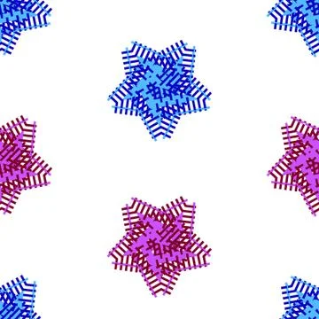 Geometric shapes star pattern Illustrazione stock