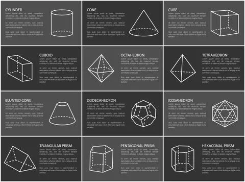 Geometric Shapes Text Sample Vector Illustration Ilustração Stock