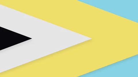 Geometric Shapes Transition with Play Button Animation in Minimalist Black .. Stock Footage 340942763