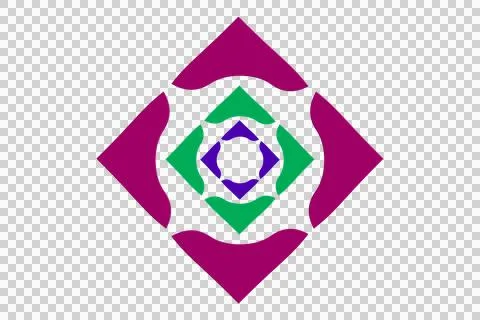 Geometric shapes on a transparent background. Illustrazione stock