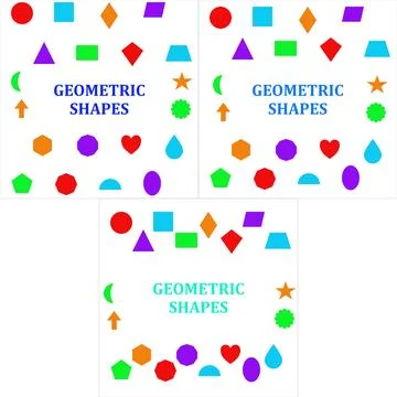 Geometric shapes types animation Stock Illustration