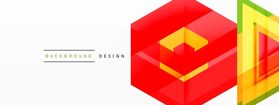 Geometric shapes vector design with dynamic shadow effect features a captivating Stock Illustration