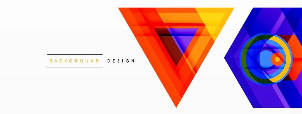 Geometric shapes vector design with dynamic shadow effect features a captivating Stock Illustration