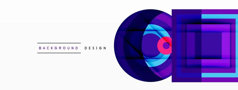 Geometric shapes vector design with dynamic shadow effect features a captivating Stock Illustration