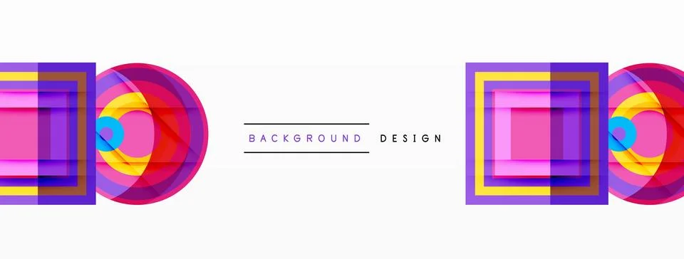 Geometric shapes vector design with dynamic shadow effect features a captivating Stock Illustration