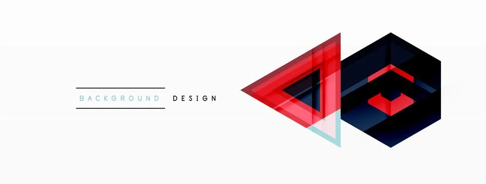 Geometric shapes vector design with dynamic shadow effect features a captivating Stock Illustration