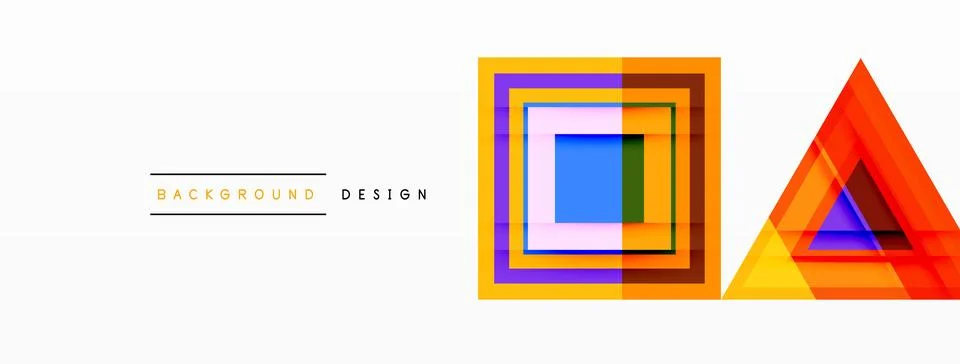 Geometric shapes vector design with dynamic shadow effect features a captivating Stock Illustration