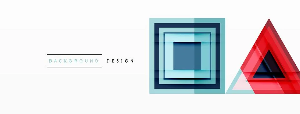 Geometric shapes vector design with dynamic shadow effect features a captivating Stock Illustration