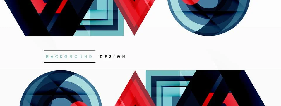 Geometric shapes vector design with dynamic shadow effect features a captivating Stock Illustration