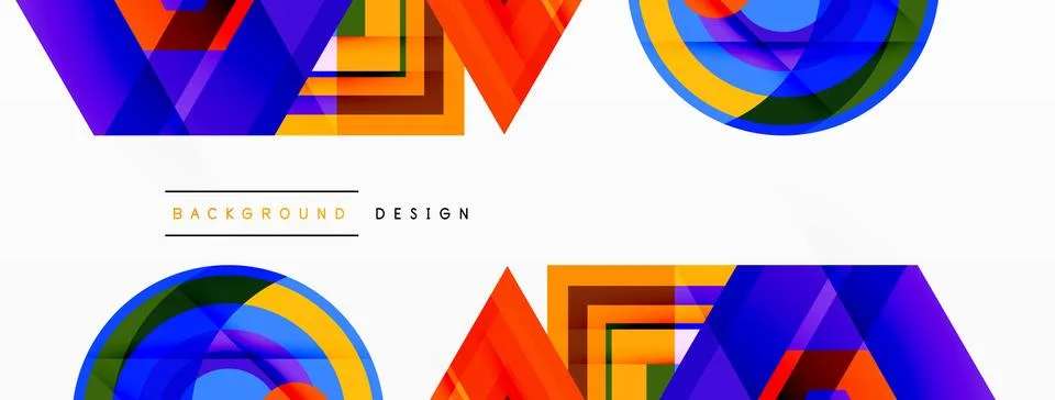 Geometric shapes vector design with dynamic shadow effect features a captivating Stock Illustration
