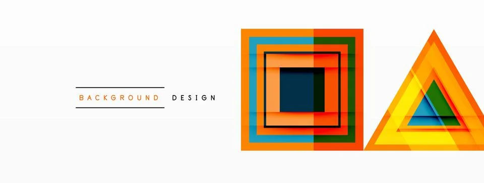 Geometric shapes vector design with dynamic shadow effect features a captivating Stock Illustration