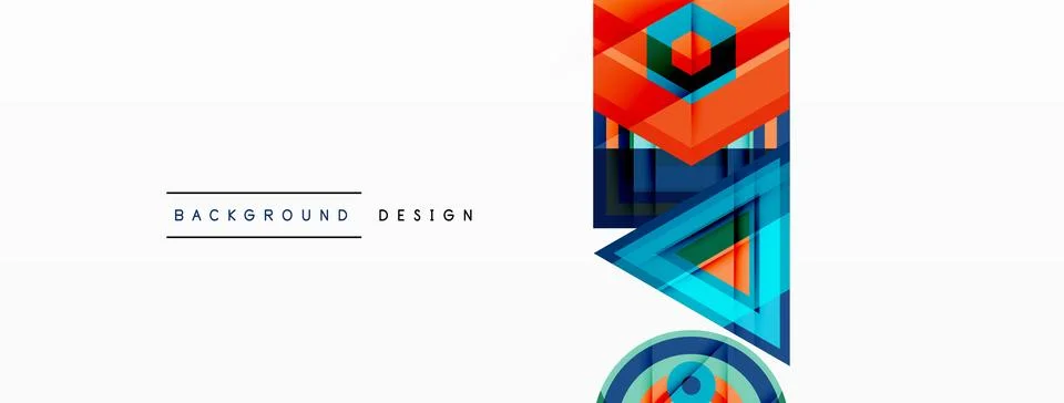 Geometric shapes vector design with dynamic shadow effect features a captivating 스톡 일러스트