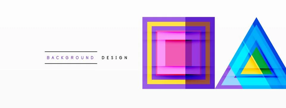 Geometric shapes vector design with dynamic shadow effect features a captivating Stock Illustration