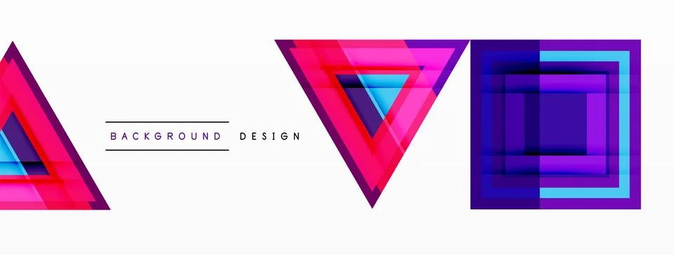 Geometric shapes vector design with dynamic shadow effect features a captivating Stock Illustration