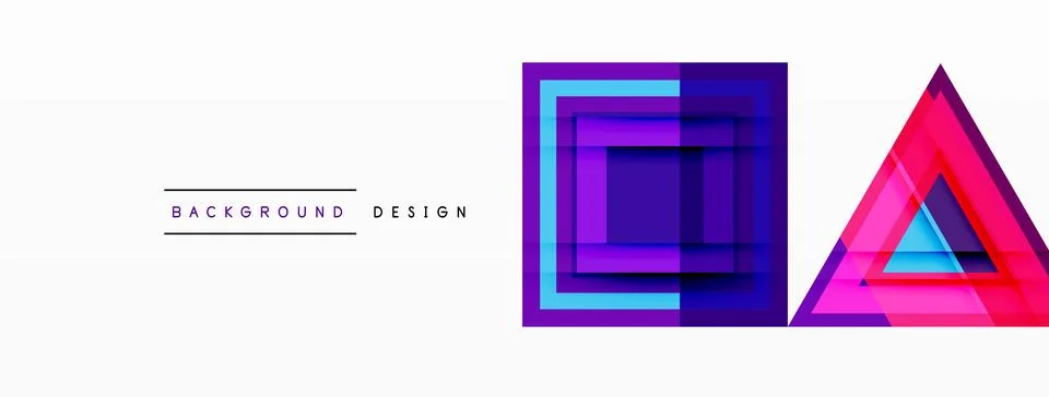 Geometric shapes vector design with dynamic shadow effect features a captivating Stock Illustration