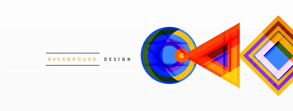 Geometric shapes vector design with dynamic shadow effect features a captivating Stock Illustration