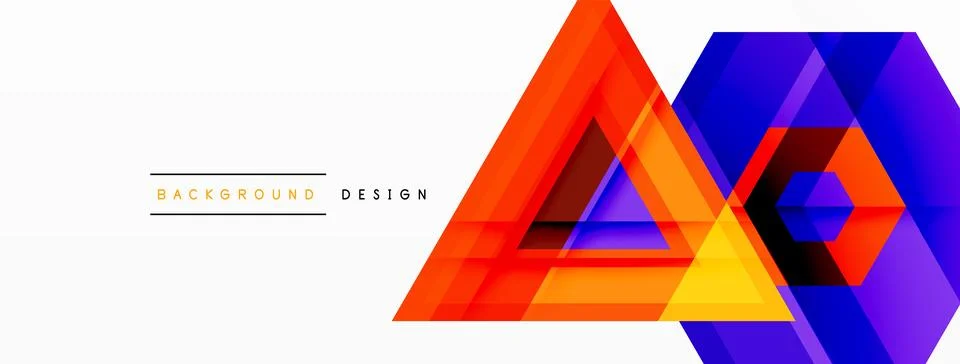 Geometric shapes vector design with dynamic shadow effect features a captivating Stock Illustration
