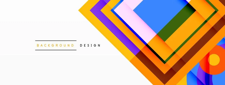 Geometric shapes vector design with dynamic shadow effect features a captivating Stock Illustration