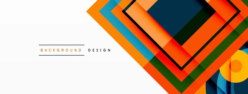Geometric shapes vector design with dynamic shadow effect features a captivating Stock Illustration