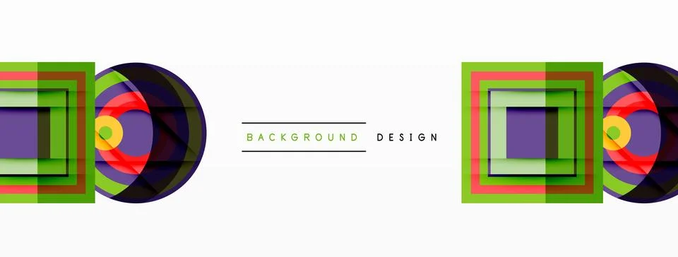 Geometric shapes vector design with dynamic shadow effect features a captivating Stock Illustration