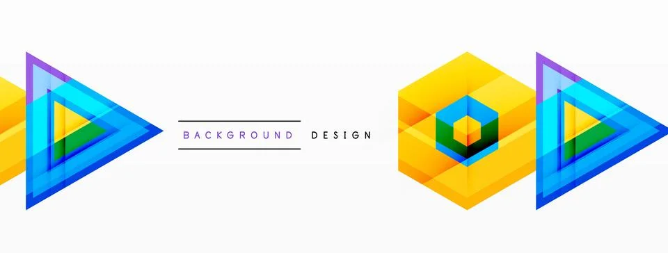 Geometric shapes vector design with dynamic shadow effect features a captivating Stock Illustration