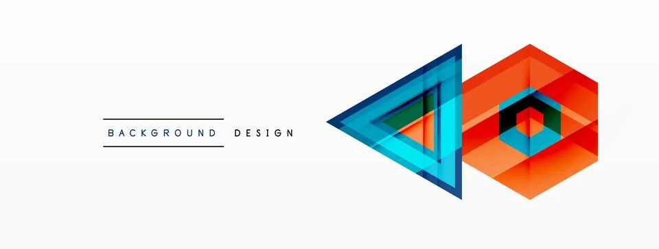 Geometric shapes vector design with dynamic shadow effect features a captivating Stock Illustration
