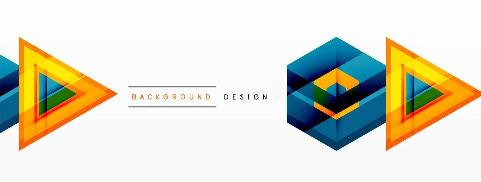 Geometric shapes vector design with dynamic shadow effect features a captivating Stock Illustration