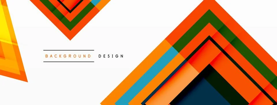 Geometric shapes vector design with dynamic shadow effect features a captivating Stock Illustration