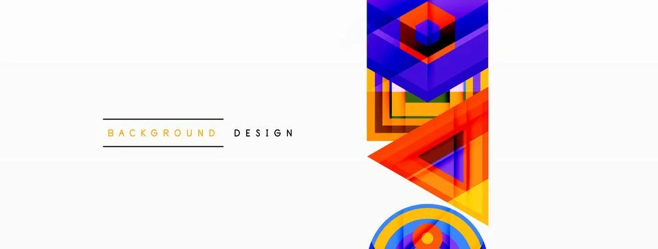 Geometric shapes vector design with dynamic shadow effect features a captivating Illustrazione stock
