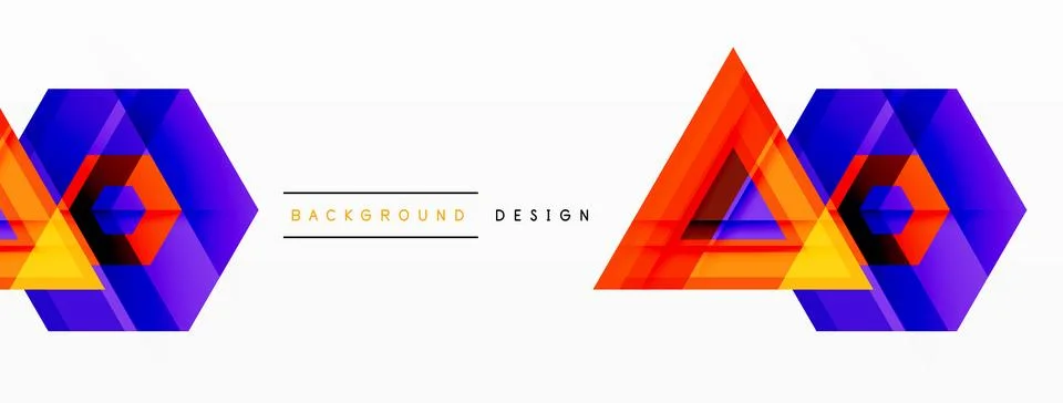 Geometric shapes vector design with dynamic shadow effect features a captivating Illustrazione stock