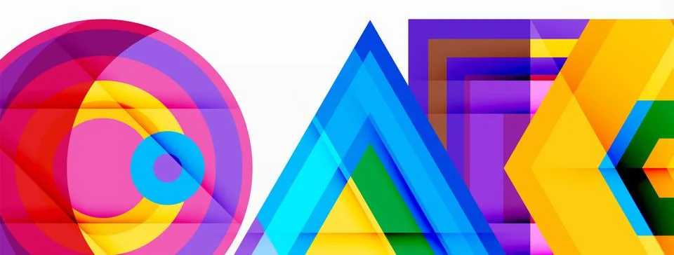 Geometric shapes vector design with dynamic shadow effect features a captivating Illustrazione stock