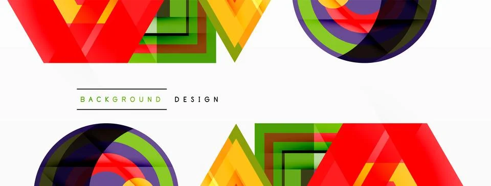Geometric shapes vector design with dynamic shadow effect features a captivating Illustrazione stock