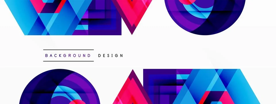 Geometric shapes vector design with dynamic shadow effect features a captivating Illustrazione stock