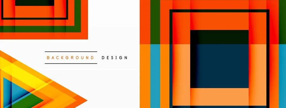 Geometric shapes vector design with dynamic shadow effect features a captivating Illustrazione stock