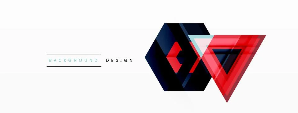 Geometric shapes vector design with dynamic shadow effect features a captivating Illustrazione stock