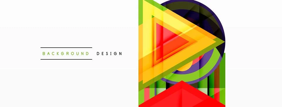 Geometric shapes vector design with dynamic shadow effect features a captivating Illustrazione stock