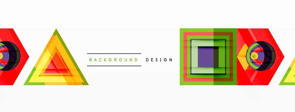 Geometric shapes vector design with dynamic shadow effect features a captivating Illustrazione stock