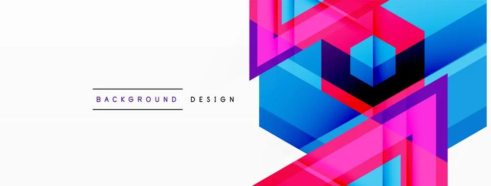 Geometric shapes vector design with dynamic shadow effect features a captivating 스톡 일러스트