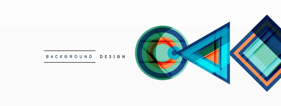 Geometric shapes vector design with dynamic shadow effect features a captivating Illustrazione stock