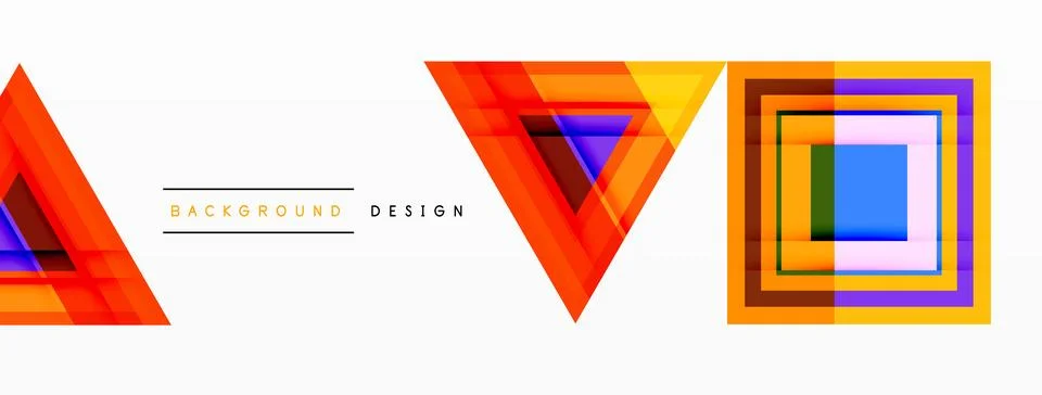 Geometric shapes vector design with dynamic shadow effect features a captivating Illustrazione stock
