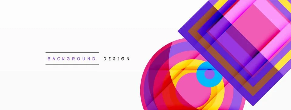 Geometric shapes vector design with dynamic shadow effect features a captivating Illustrazione stock
