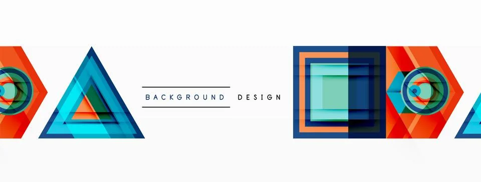 Geometric shapes vector design with dynamic shadow effect features a captivating Illustrazione stock