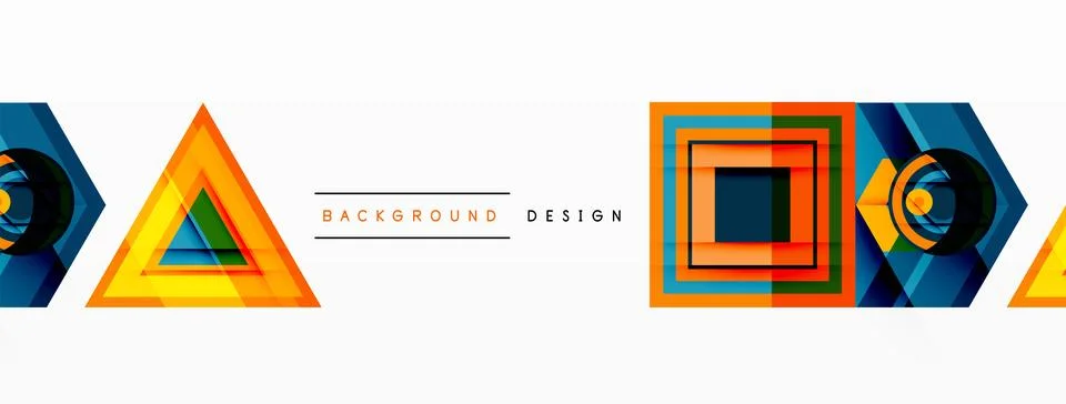 Geometric shapes vector design with dynamic shadow effect features a captivating Illustrazione stock