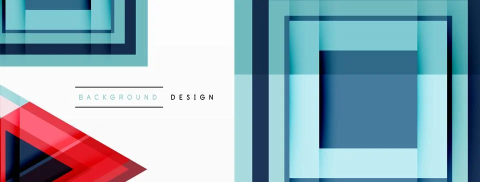 Geometric shapes vector design with dynamic shadow effect features a captivating Stock Illustration