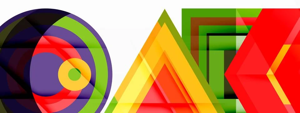 Geometric shapes vector design with dynamic shadow effect features a captivating Stock Illustration