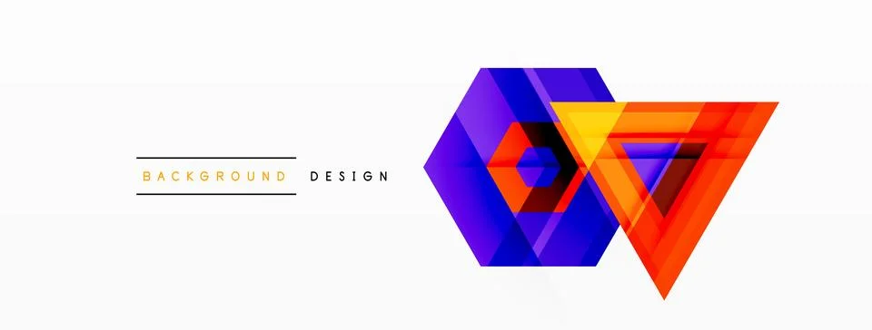 Geometric shapes vector design with dynamic shadow effect features a captivating Stock Illustration