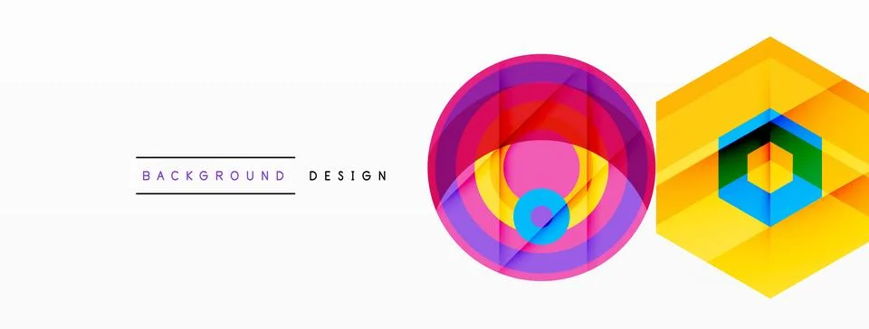 Geometric shapes vector design with dynamic shadow effect features a captivating Illustrazione stock