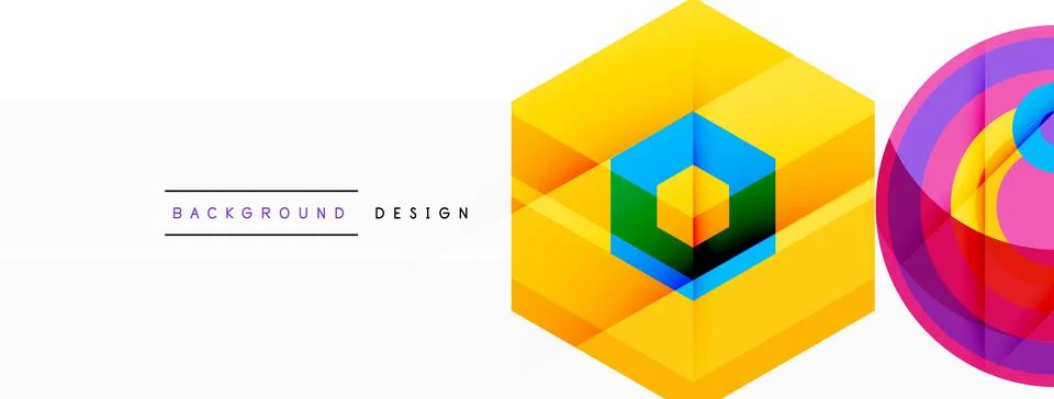 Geometric shapes vector design with dynamic shadow effect features a captivating イラスト素材