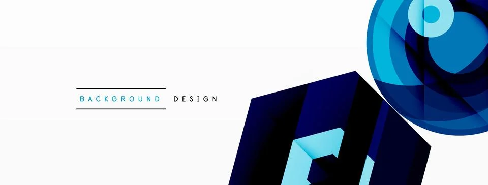 Geometric shapes vector design with dynamic shadow effect features a captivating Stock Illustration