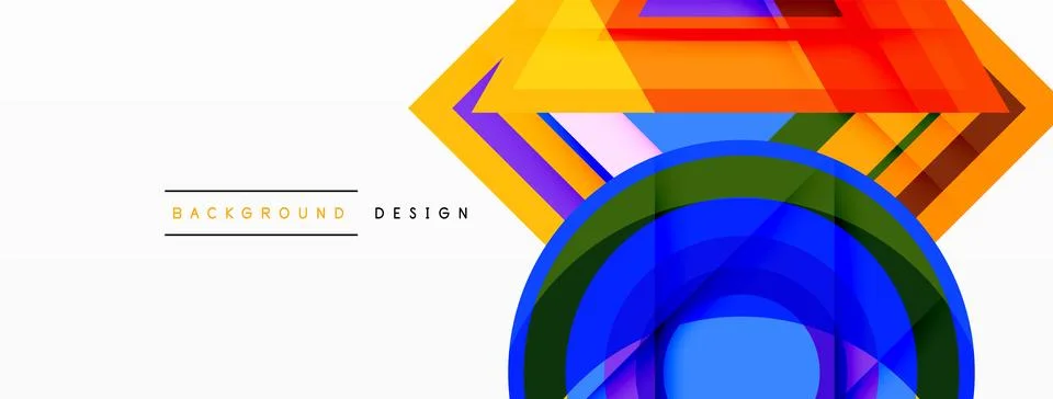 Geometric shapes vector design with dynamic shadow effect features a captivating Stock Illustration